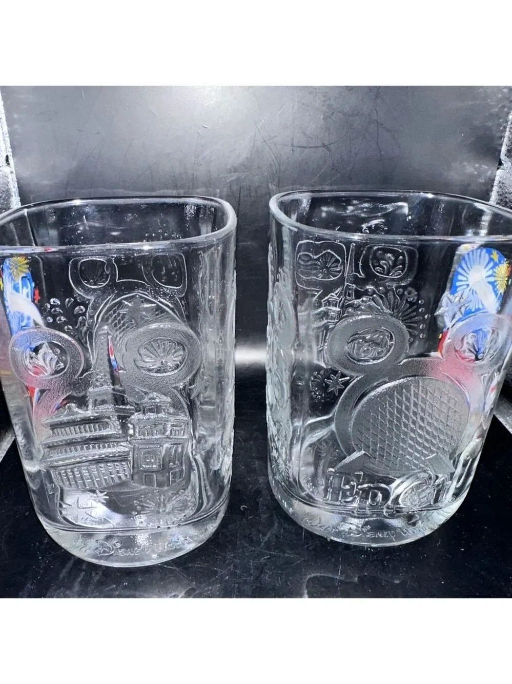 Excellent Vintage Walt Disney McDonald’s 2000 Celebration Drinking Glasses Set 4